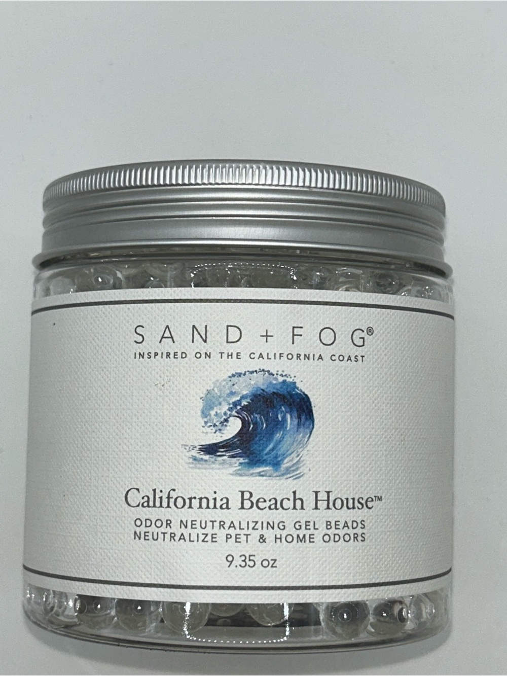 Sand + Fog California Beach House Odor Neutralizing Gel Beads - Silver